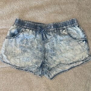 Maurices Blue High Waist Denim Shorts